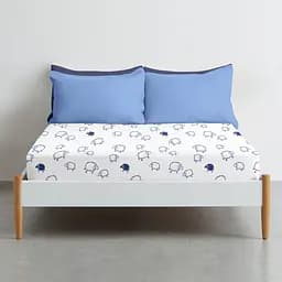 Простирадло Cosas на резинці 80х190х25 sheep black white, білий (SheepBlackWhite_80x190x25) - мініатюра 3