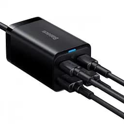 Мережевий зарядний пристрій Baseus GaN3 Pro Desktop Fast Charger 2Type-C+2USB 100 W CCGP000101 Black - мініатюра 6