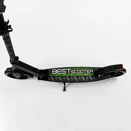 Самокат Best Scooter 57х14х80-98.5 см Чорно-зелений 000231603 - мініатюра 3