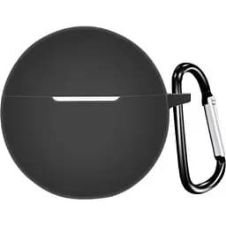 Чехол-накладка DK для Oppo Enco Buds 2 W14 | Silicone Candy Friendly с карабином (016044) (black)