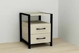 Тумба універсальна Ferrum-decor Вів'єн 2/2 50x41x40 чорний ДСП Дуб Сонома 16мм (FRD-104158)