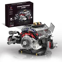 Конструктор двигателя BMW F1 V8 аккумуляторный мотор с приложением STEM конструктор двигателя внутреннего сгорания для детей и взрослых, 664 детали