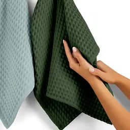 Рушники вафельні Cosas Greek Waffle Pine CS1 2 шт., 75x95 см/75x130 см, смарагдові/сіро-зелені - мініатюра 8