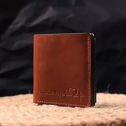 Чоловічий шкіряний гаманець Grande Pelle 9.5х10х1.5 см acs0024001 - мініатюра 6