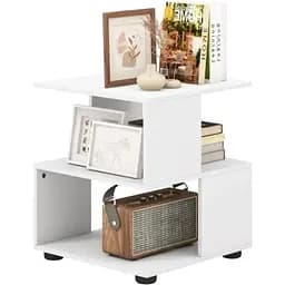 Журнальный столик Costway Luna 3-уровневый белый