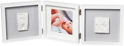 Потрійна рамка Baby Art, квадратна з відбитками, біло-сіра (3601095500)