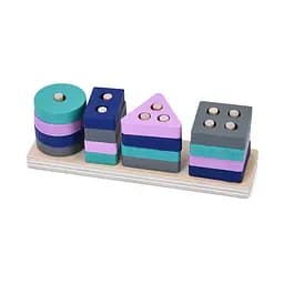 Детская деревянная игрушка-сортер Геометрика MD 0144, 16 деталей, 13х4х3,5 см