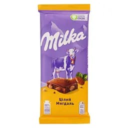 Шоколад молочний Milka Цілий мигдаль 90 г (609675)
