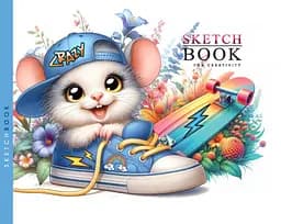 Скетчбук 7БЦ 148x105 мм, 24 аркуші, офсетний папір 100 г/м², чисті аркуші, матова ламінація, дизайн 24336