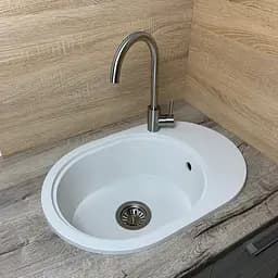 Кухонна мийка Adamant Ovale 610x420x180 білий 637223, Білий - мініатюра 2