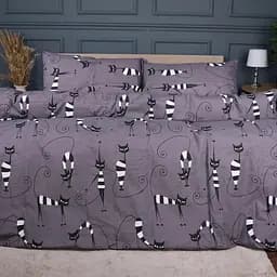 Комплект постільної білизни MirSon Ranforce Elite Night cats 2x143x210 см (2200011152301)