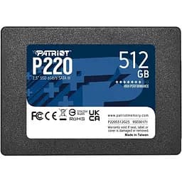 Накопитель SSD Patriot P220 2.5" SATAIII TLC 512GB (P220S512G25)