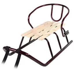 Санки Балу бордовые+спинка 7200 (2000904726257)(SN)