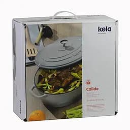Гусятниця чавунна Kela Calido з кришкою 6 л сіра (12608) - мініатюра 5