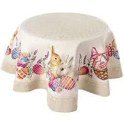 Скатертина гобелен Lefard Кролики Mimbre кругла 140 см (732-401)