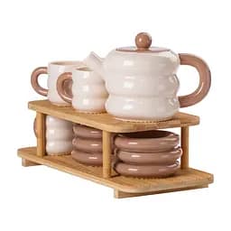 Чайний сервіз Donut порцеляновий на 6 персон, бежевий Yiwu HP-15-20 - мініатюра 16