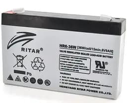 Акумуляторна батарея для ДБЖ Ritar AGM 6 V / 9 А*ч (HR6-36W)