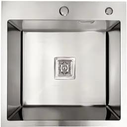 Кухонна мийка Platinum Handmade HSBB PVD з нержавіючої сталі 3.0 мм квадратна 50x50x22 см сіра