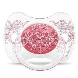 Пустышка силиконовая Suavinex Couture, 18+ мес., розовый (304225)