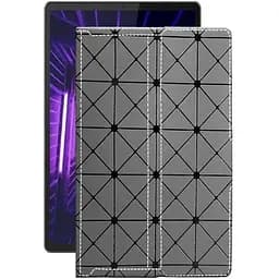 Чехол StatusCASE из экокожи для планшета Lenovo M10 Plus TB-X606F Серый ромб