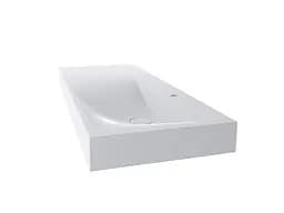 Раковина Miraggio Viola 1200 матовий з литого мармуру 1200x460x122 0000671, Білий - мініатюра 3