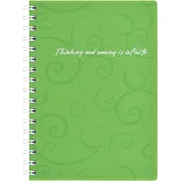 Книга записна Buromax Barocco в клітинку А6 спіраль салатова 80 аркушів (BM.2589-615)