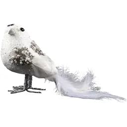 Фігурка новорічна Yes! Fun Пташка 20 см біла (974958)