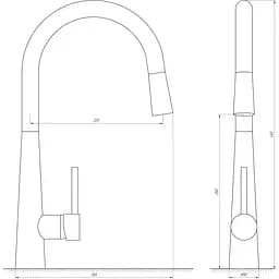 Змішувач для кухні Globus Lux Lazer GLLR-1033-StSTEEL (12447) - мініатюра 6
