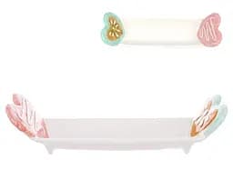 Блюдо сервировочное новогоднее BonaDi 834-390 Сердце из печенья керамика 26,5x8x6,4 см Белый