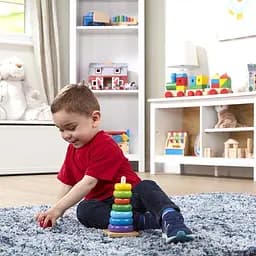 Пірамідка Melissa&Doug дерев'яна райдужна (MD10576) - мініатюра 6