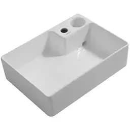 Умивальник накладний Mixxus Premium Style-0201 520x375x140 мм з донним клапаном та отвором під суміші MP6511, Білий