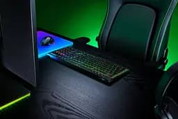 Razer Клавіатура механічна BlackWidow V4 Low-profile HyperSpeed, 104key, Green Switch, USB-A/WL/BT, EN, RGB, чорний - мініатюра 10