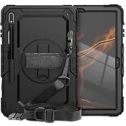 Чохол Rugged 3 Layers броньований протиударний з захистом Samsung Galaxy Tab S9/S9 FE Чорний - мініатюра 3