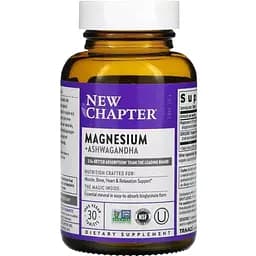 Магній та Ашваганда New Chapter Magnesium + Ashwagandha 30 таблеток