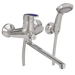 Смеситель для ванны Haiba Magic 006 с синей ручкой HB0694 Хром