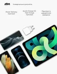 Зарядний пристрій AMHJ83 20W White USB-C Power Adapter, підтримка Power Delivery та Quick Charge 3.0, швидка зарядка для iPhone, iPad, смартфонів та планшетів, ArmorStandart (ARM58528) - мініатюра 4