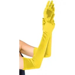 Довгі рукавички Leg Avenue Extra Long Satin Gloves yellow
