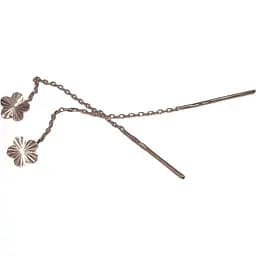 Золотые серьги-протяжки Столичная Ювелирная Фабрика Цветы. 110833