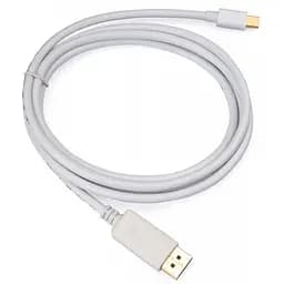 Кабель мультимедійний Mini Display Port to Display Port 1.8m 4K white Vinga (VCPMDPDP1.8WH) - мініатюра 2
