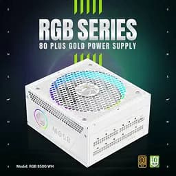 Блок живлення GameMax RGB 850G 850W RGB 80+ Gold White (RGB 850G WH) - мініатюра 10