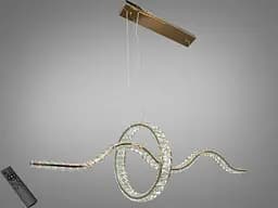 Світлодіодна підвісна люстра Romin хром 86 Вт пульт