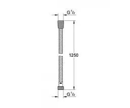 Шланг для душу Grohe Relaxaflex Metal Longlife 28142000, Хром - мініатюра 2