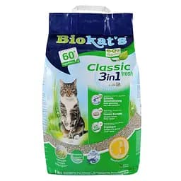 Наполнитель туалета для кошек Biokat's Classic Fresh 3in1 18 л бентонитовый
