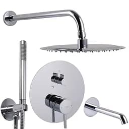 Душова система вбудована TOPAZ LOFT TLF 32115-H39-C змішувач для душа хромований з двома лейками