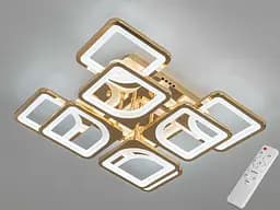 Светодиодная люстра смарт светильник с ИК пультом, 115W, золото