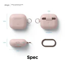 Чохол Elago Hang Silicone Case Sand Pink для Airpods 3rd Gen рожевий (EAP3HG-HANG-SPK) - мініатюра 3