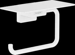 Тримач паперу з полицею Hansgrohe AddStoris Matt White 41772700, Білий матовий