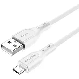 Кабель Borofone BX66 Wide way силиконовый зарядный кабель для Micro белый