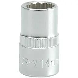 Головка торцева 12-гранна Yato квадрат 1/2" М= 14 мм L= 38 мм (YT-1276)