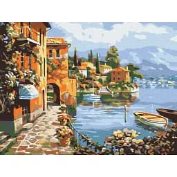 Картина по номерам Brushme Уютный приморский городок 30x40 см